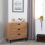Seconique Leon 3 Drawer Chest Medium Oak Effect Metal Legs 9