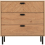 Seconique Leon 3 Drawer Chest Medium Oak Effect Metal Legs 10