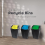 (70L) 3Pcs Plastic Flip Top Waste Bin with Removable Lid 5