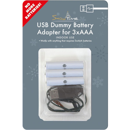 Snow Time Snowtime 3x AAA Battery Eliminator USB Power Convertor