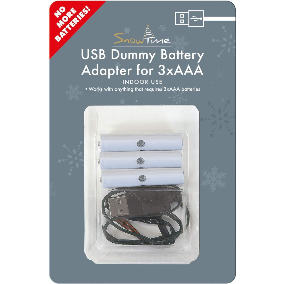 Snowtime 3x AAA Battery Eliminator USB Power Convertor