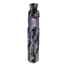 2 Tone Charcoal Faux Fur Long Hot Water Bottle