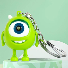 (Mike Wazowski A) Monsters Inc Big Eyed Mike Wazowski Kuromi Keychain Light Speak Decoration Gift