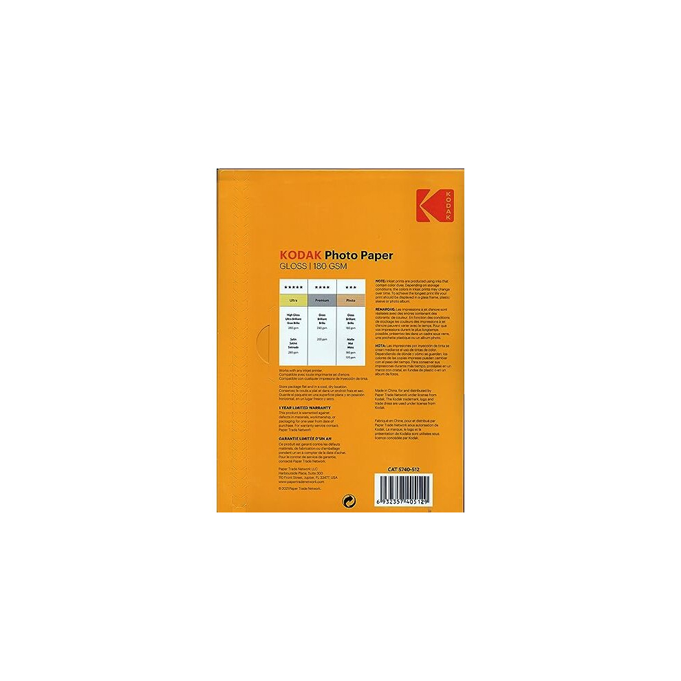 Kodak A4 Gloss Photo Paper Premium Printer Paper For Inkjet Printers A4 ...