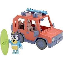 Bluey, 4WD Family Vehicle, with 1 Figure and 2 Surfboards Customizable Car - Adventure Time for Ages 3+