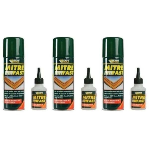 Everbuild Mitre Fast Instant Bonding Adhesive Kit, 50 g Adhesive, 200