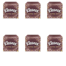 Kleenex Ultra Soft Facial Tissues, Tissues Box SMALL CUBE BOX (Pack of 6)
