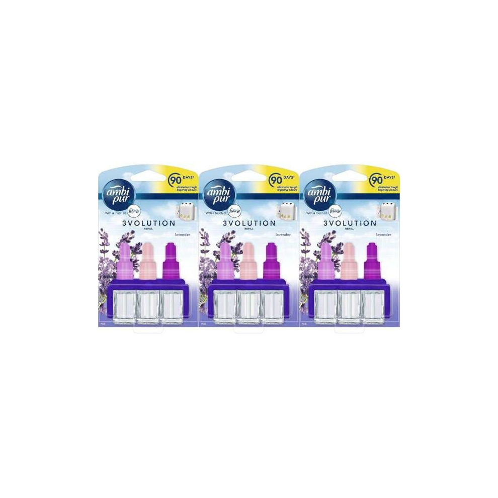 Febreze Ambi Pur 3Volution Plug In Refill Lavender, 20 ml (Pack of 3)