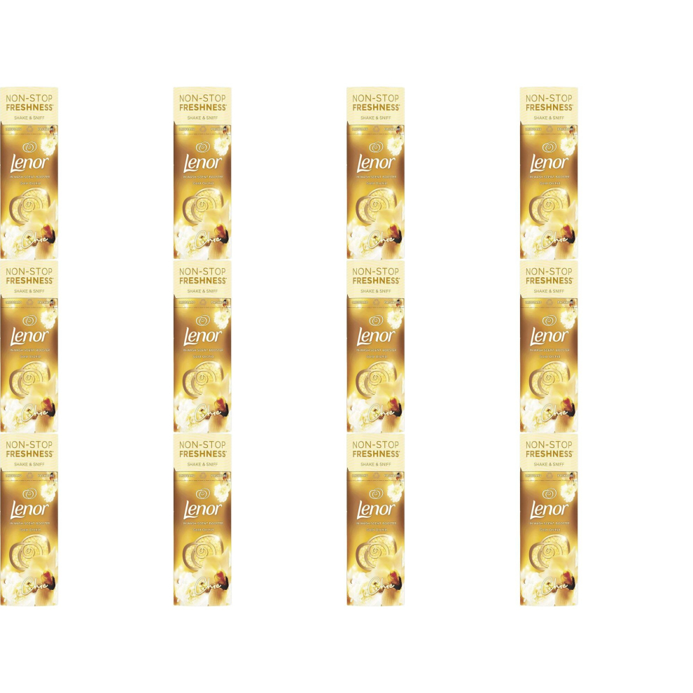 Lenor Laundry Perfume In-Wash Scent Booster Beads, Gold Orchid, 176g (Pack of 12)