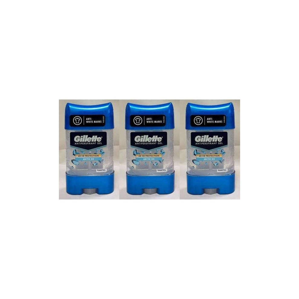 Gillette Clear Gel Arctic Ice Deodorant Stick 70ml (Pack of 3)