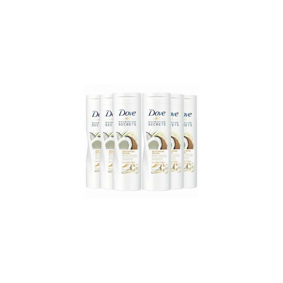 Dove Restoring Care Coconut Oil & Almond Milk Body Lotion 400ml (Pack of 6)