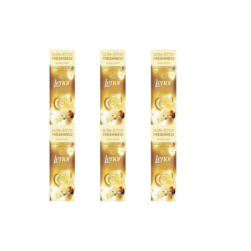 Lenor Laundry Perfume In-Wash Scent Booster Beads, Gold Orchid, 176g (Pack of 6)