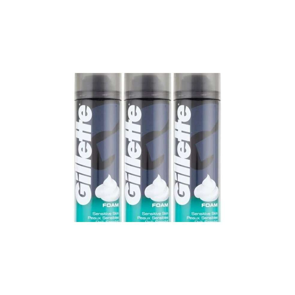 Gillette Classic 200 ml Sensitive Skin Shaving Gel (Pack of 3)