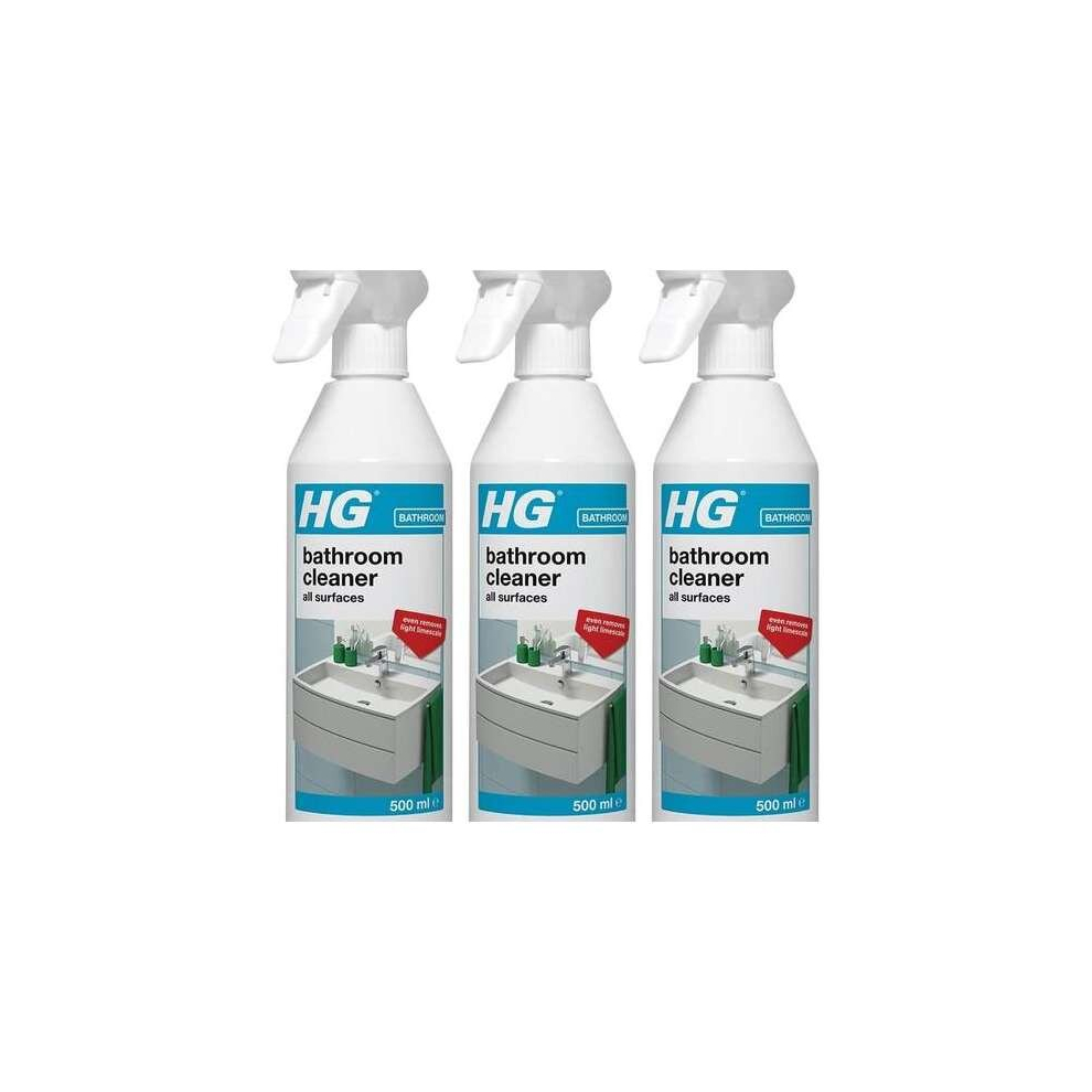 HG Bathroom Cleaner All Surfaces, 500ml Spray (147050106) (Pack of 3)