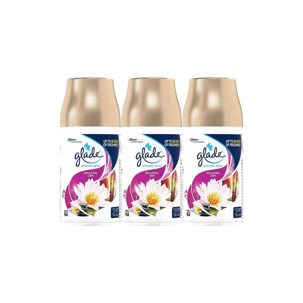 Glade Automatic Air Freshener Refill, Auto Spray Scent for Home, Relaxing Zen, 269ml (Pack of 3)