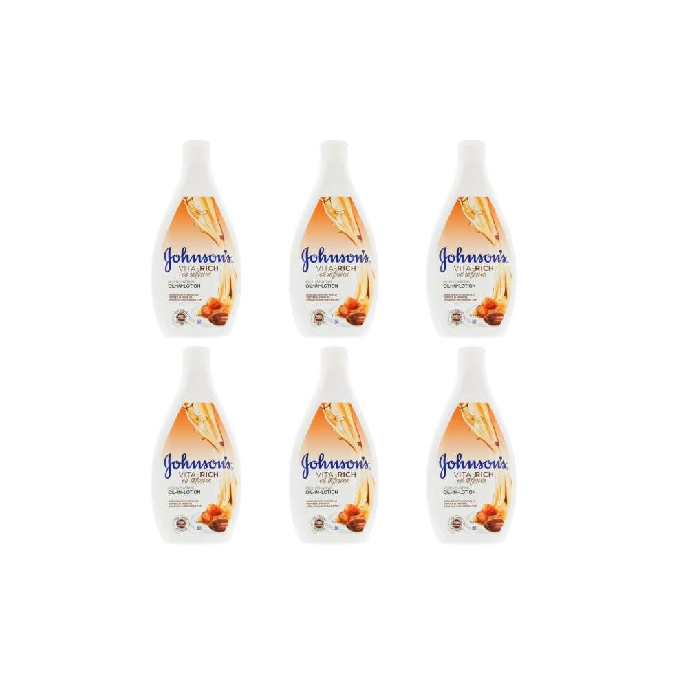 Johnsons vita rich oil infusion argan oil and shea butter 400ml (Pack of 6)