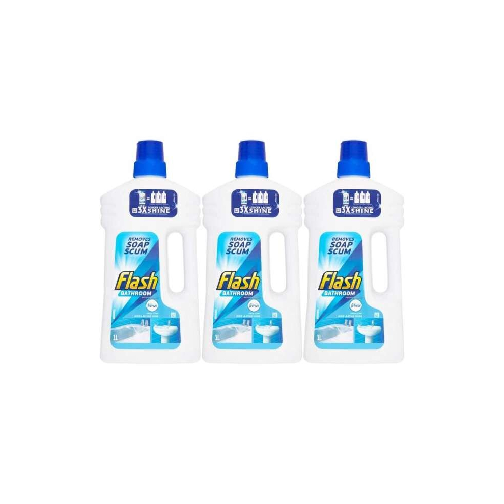 Flash Bathroom Cleaner 1L (Pack of 3)