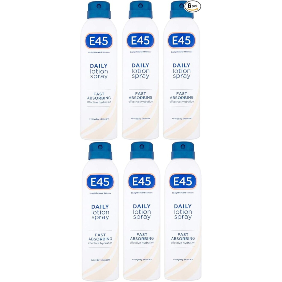 E45 Daily Lotion Spray, 200 ml (Pack of 6)