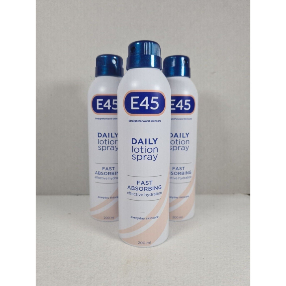 E45 Daily Lotion Spray, 200 ml (Pack of 3)
