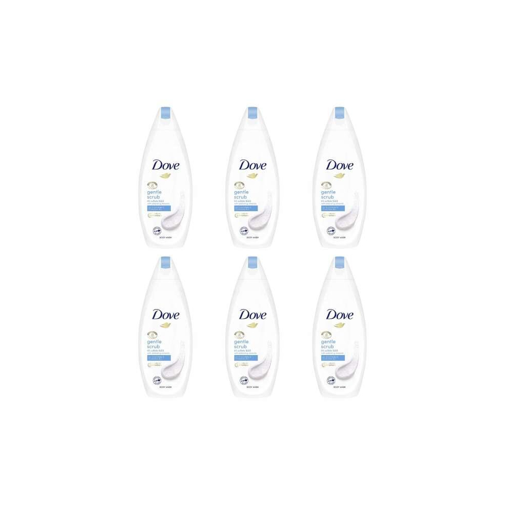 Dove Gentle Exfoliating Body Wash 250ml (Pack of 6)