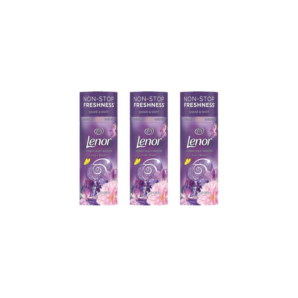 Lenor Laundry Perfume In-Wash Scent Booster Beads Exotic Bloom, Non-Stop Freshness, 176g (Pack of 3)