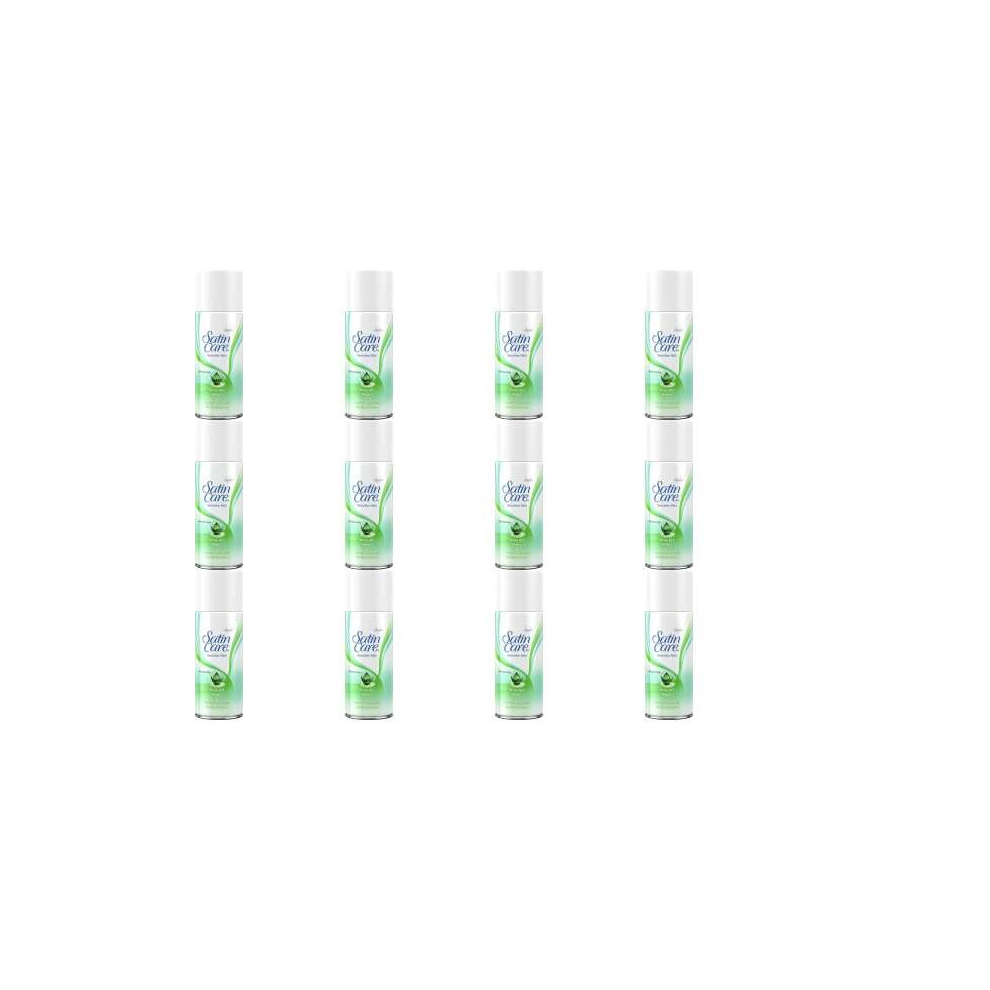 Gillette Satin Care Sensitive Skin Women's Shaving Gel, 75 ml (Pack of 12)