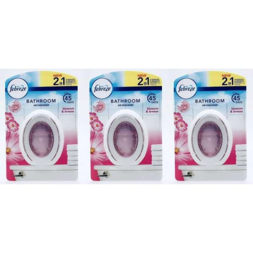 Febreze 2in1 Bathroom / Small Spaces Air Freshener Blossom & Breeze 7.5 ml. (Pack of 3) on OnBuy