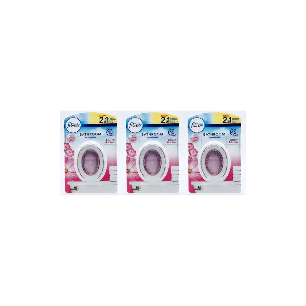 Febreze 2in1 Bathroom / Small Spaces Air Freshener Blossom & Breeze 7.5 ml. (Pack of 3)