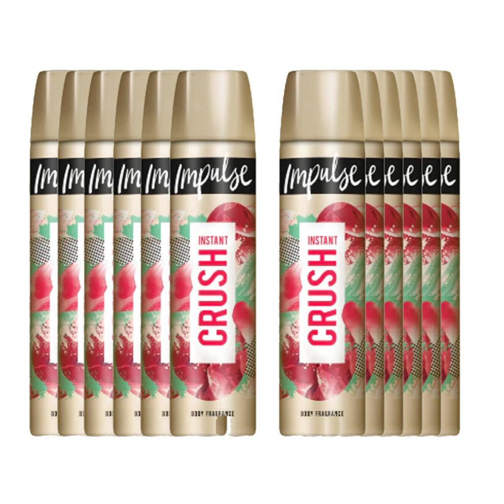 Impulse instant Crush Deodorant, 75ml (Pack of 12)