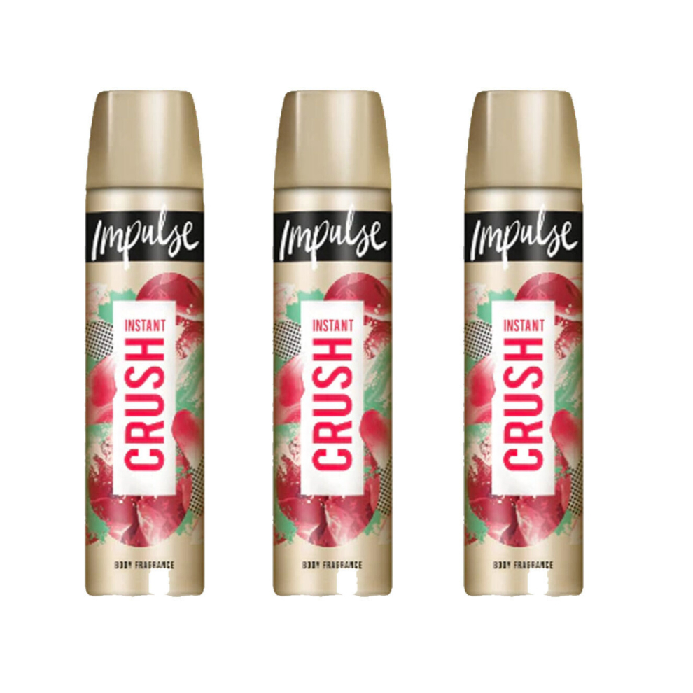 Impulse instant Crush Deodorant, 75ml (Pack of 3)