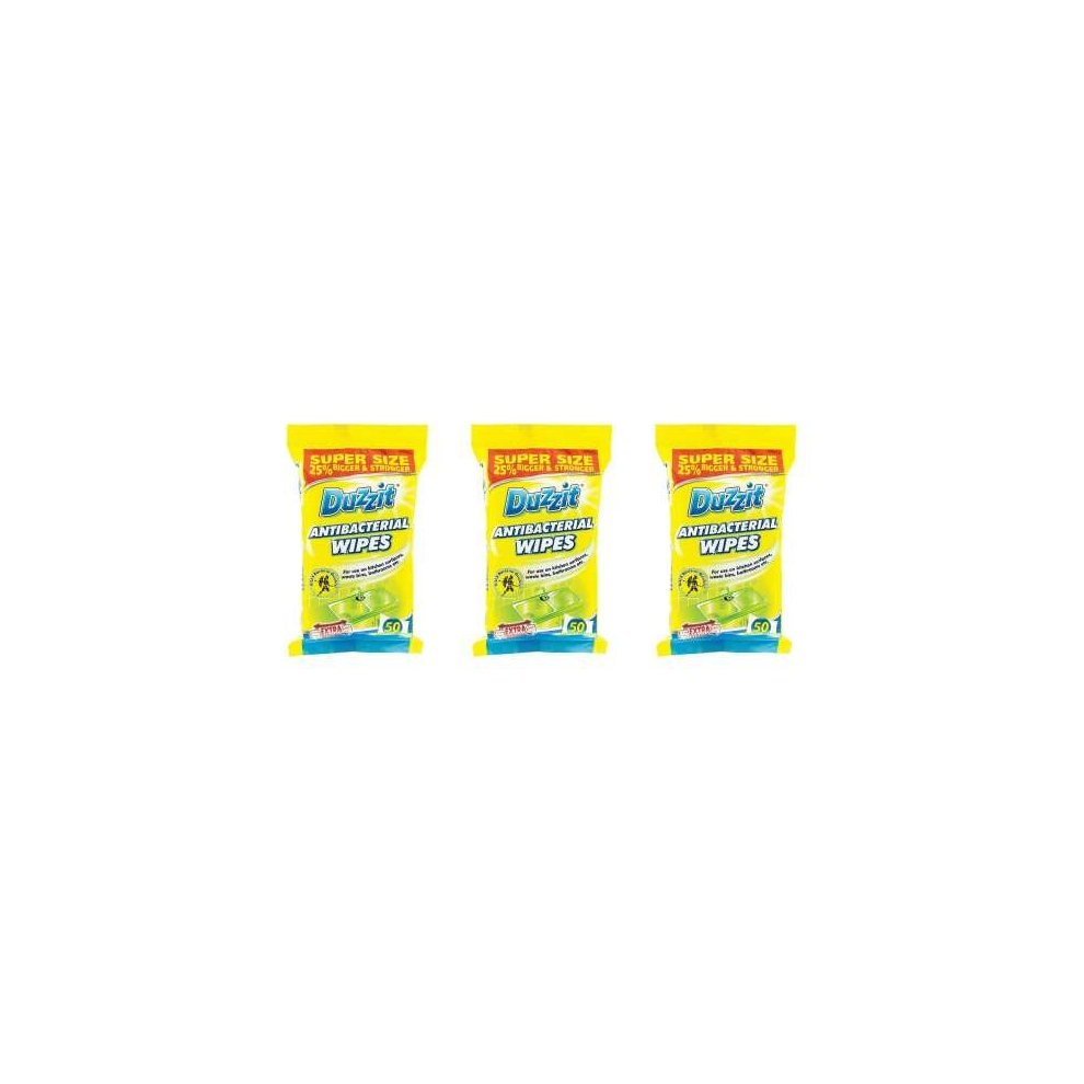 Duzzit Antibacterial Wipes 50W (Pack of 3)