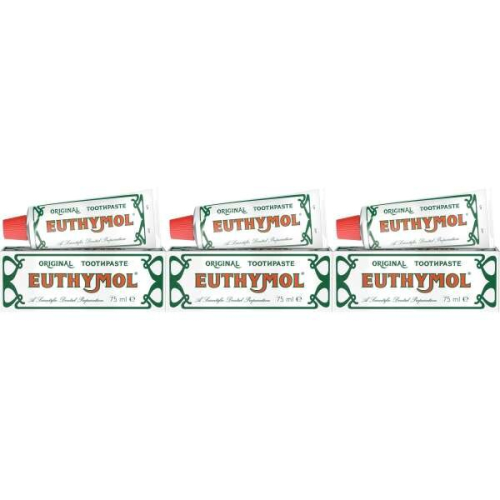 EUTHYMOL 75ml Original Toothpaste (Pack of 3)