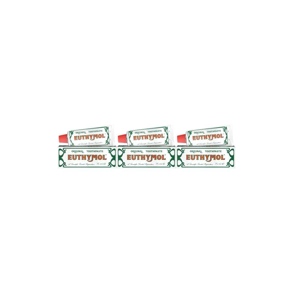 EUTHYMOL 75ml Original Toothpaste (Pack of 3)