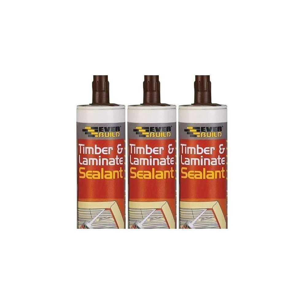 Everbuild Timber and Laminate Sealant, Oak, 300ml   TIMBOAK (Pack of 3)