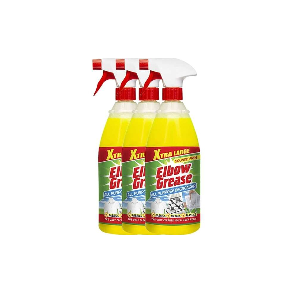 Elbow Grease 1 Litre All Purpose Degreaser Extra Large Trigger Spray (Pack of 3)