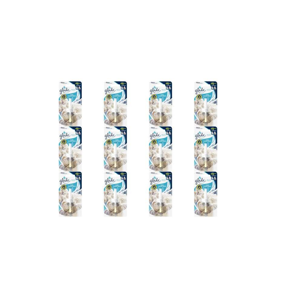 Glade Electric Scented Oil Refill, Plug In 20 ml Refill, Clean Linen(6717) (Pack of 12)