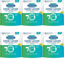 Dr. Beckmann Magic Leaves Laundry Detergent Sheets Non-Bio 25 Sheets (Pack of 6)