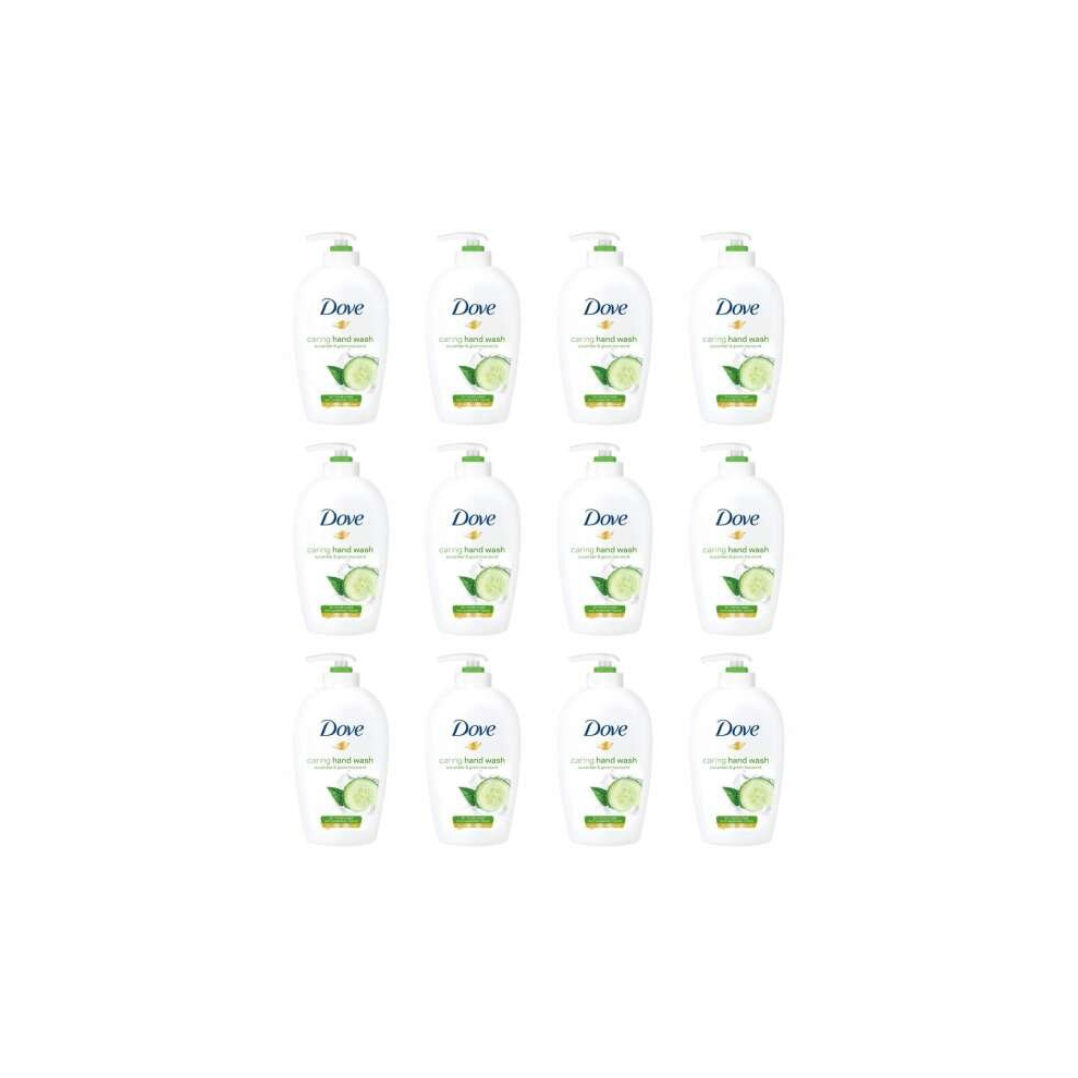 Dove Cucumber and Green Tea Caring Hand Wash, 250 ml (Pack of 12)