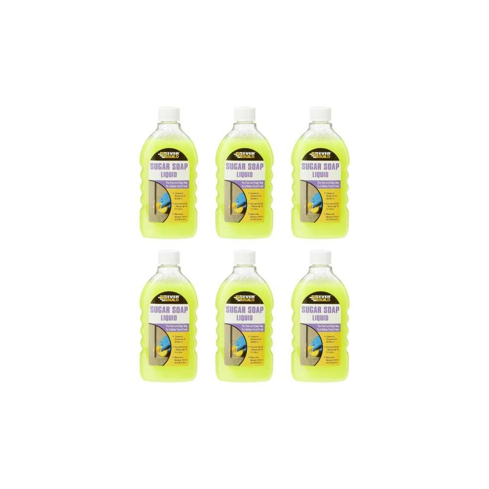 Everbuild SOAPLIQ Sugar Soap Liquid 500 ml (Pack of 6)