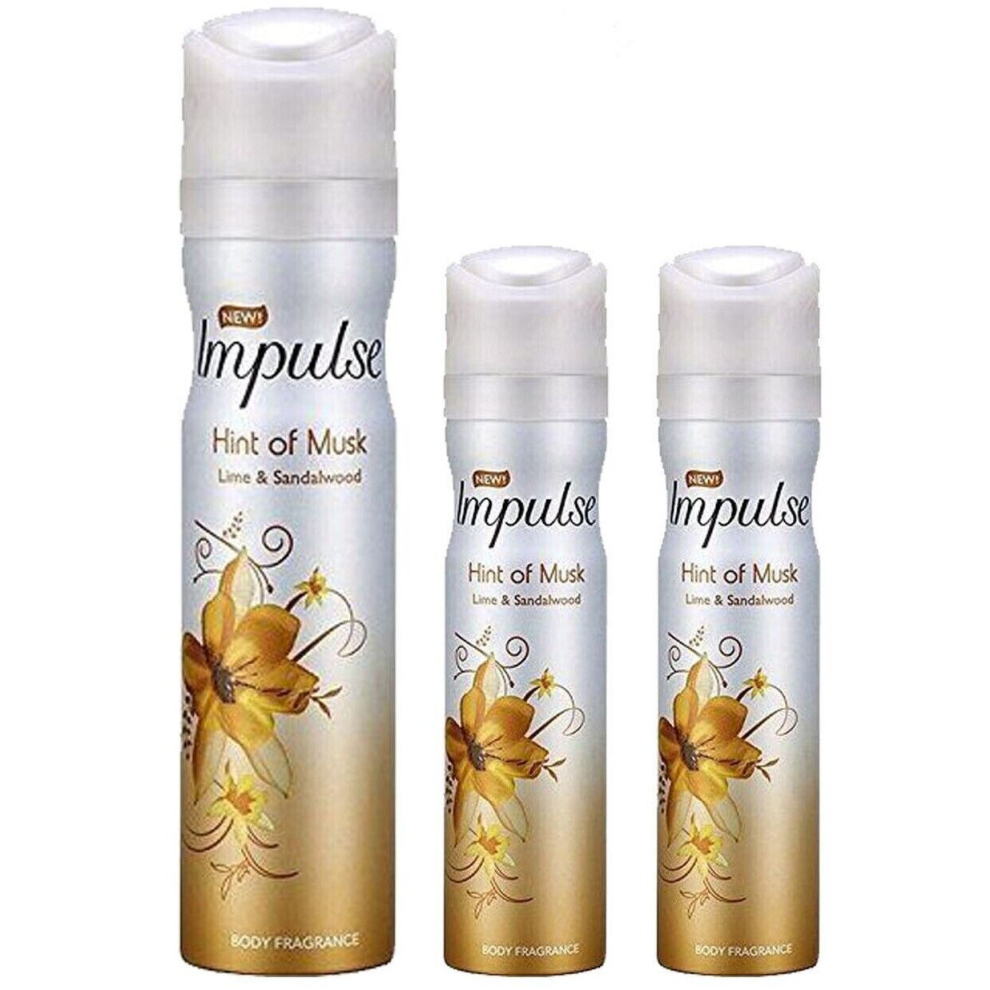 Impulse Hint of Musk Body Spray, 75ml (Pack of 3)