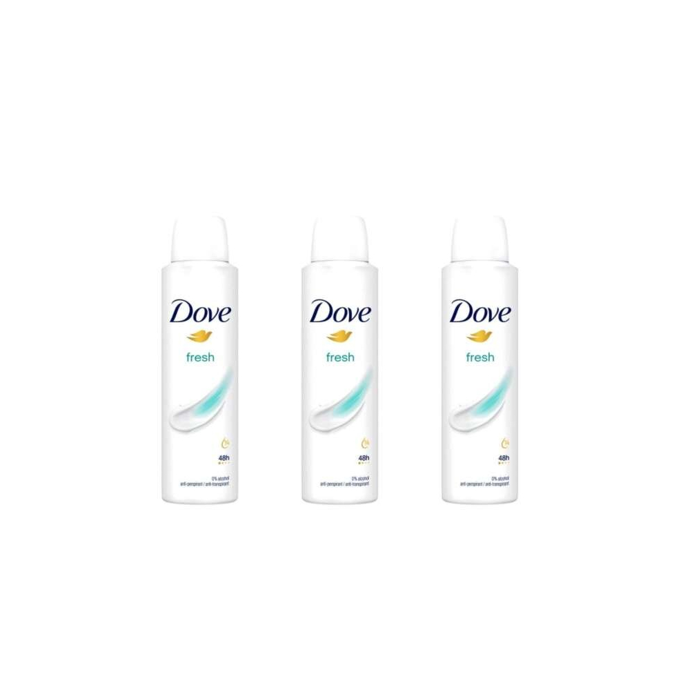 Dove Fresh Anti-perspirant Deo for 48hr 150 ml (Pack of 3)