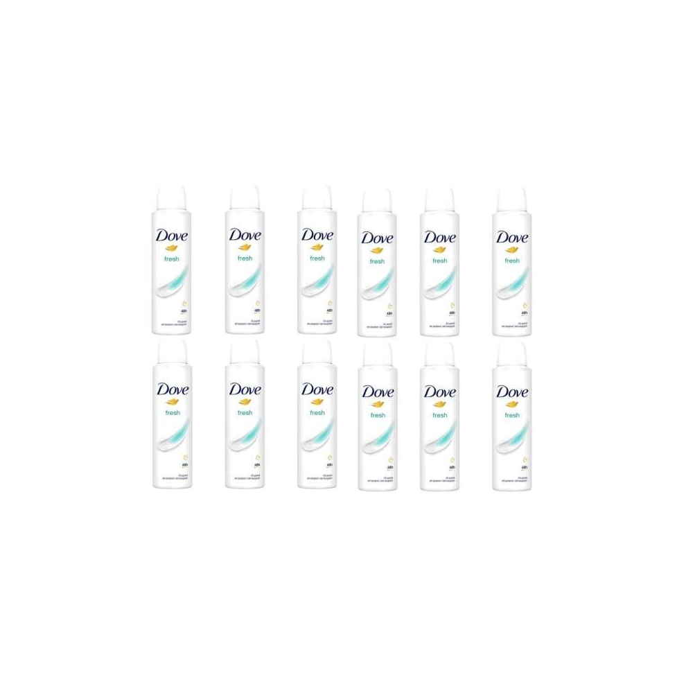 Dove Fresh Anti-perspirant Deo for 48hr 150 ml (Pack of 12)