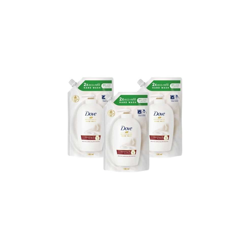 DOVE LIQUID HAND WASH REFILL SILK 500ML (Pack of 3)