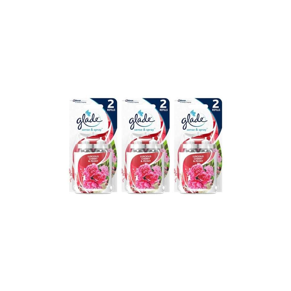 Glade Sense & Spray Refill TWIN Peony & Cherry 18ML (Pack of 3)