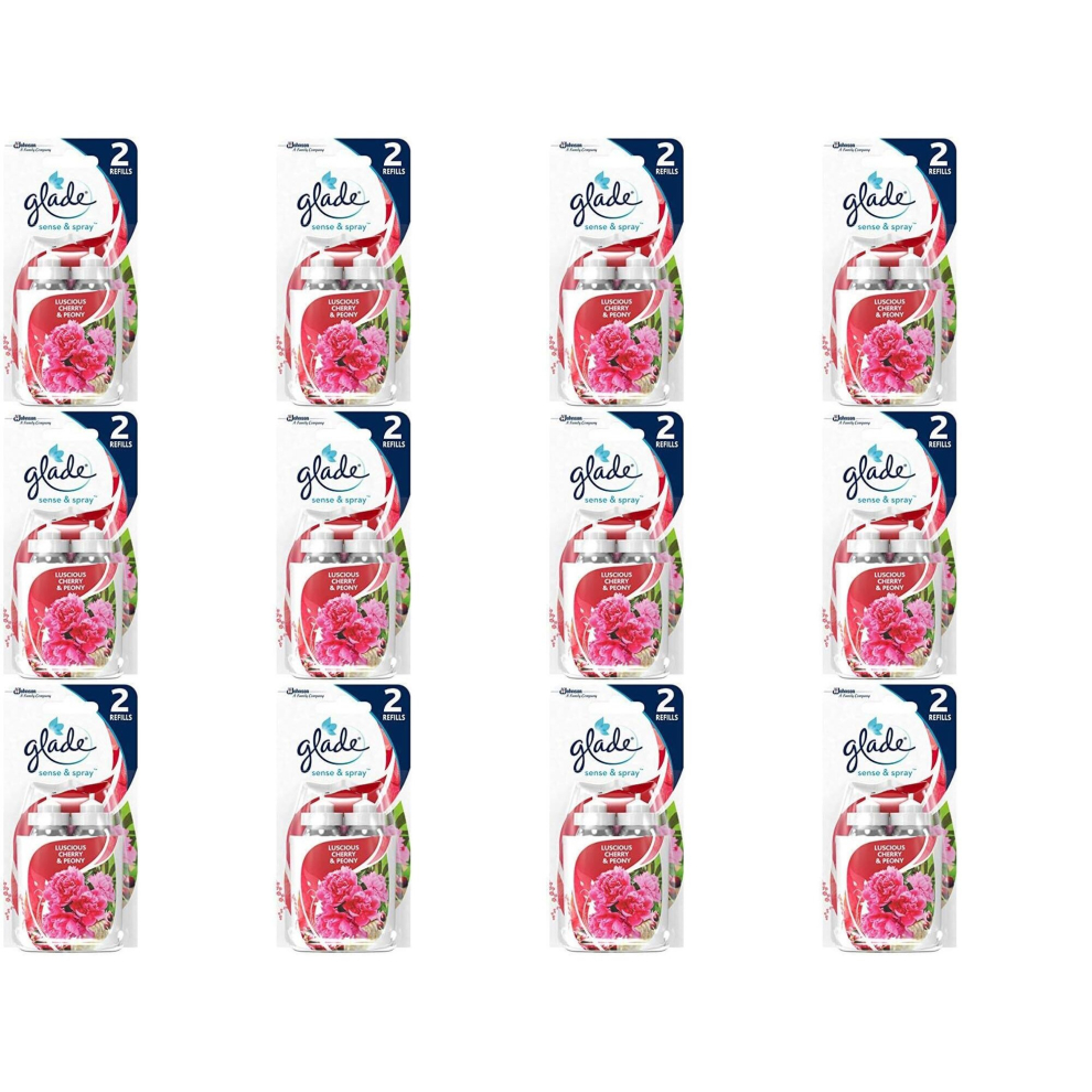Glade Sense & Spray Refill TWIN Peony & Cherry 18ML (Pack of 12)