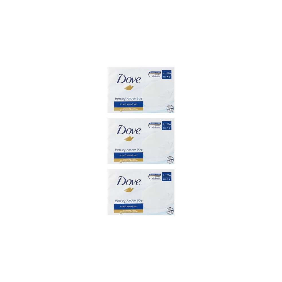 Dove Original Beauty Cream Bar, 2x100g (Pack of 3)