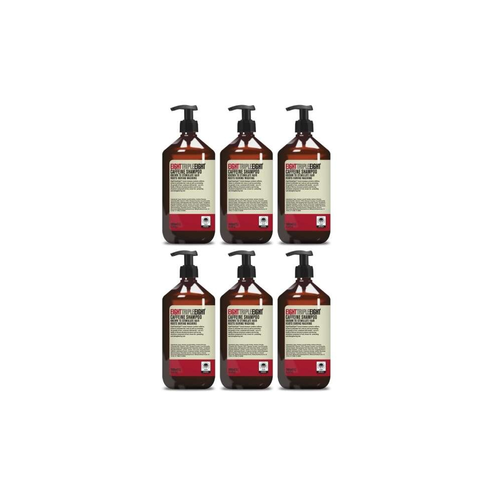 Eight Triple Eight Caffeine Shampoo, 1 Litre (Pack of 6)