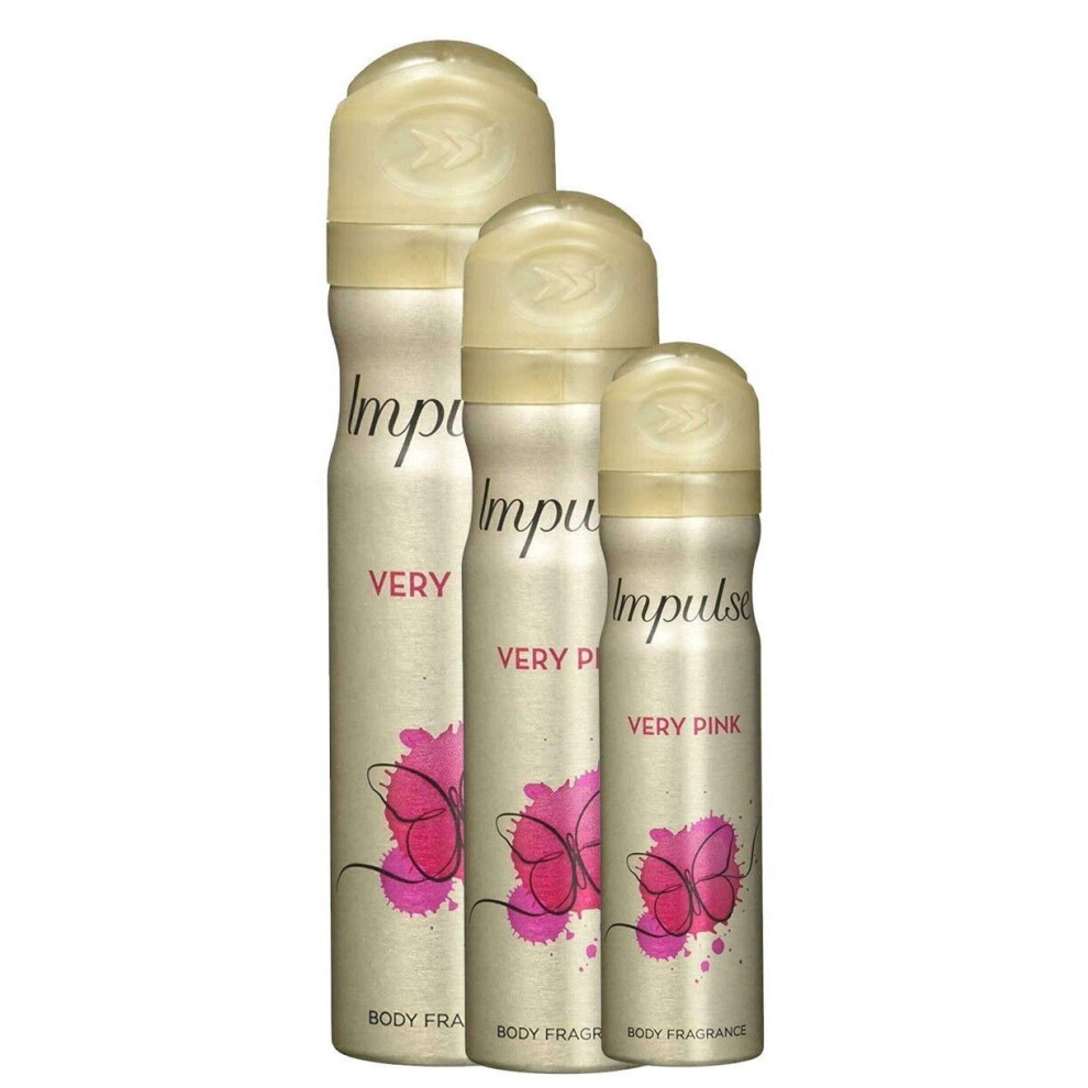 Impulse Very Pink Body Fragrance 75ml (Pack of 3)