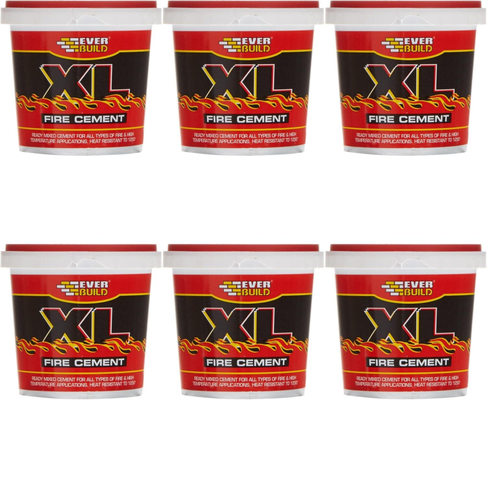 Everbuild XL Fire Cement, Buff, 1 kg    PCXLFIRE1 (Pack of 6)