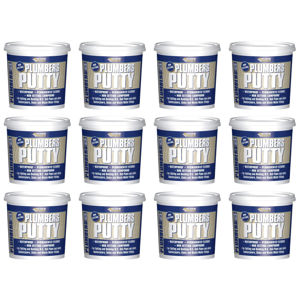 Everbuild 113 Plumbers Putty, Beige, 750 g    PLUMB7   (Pack of 12)